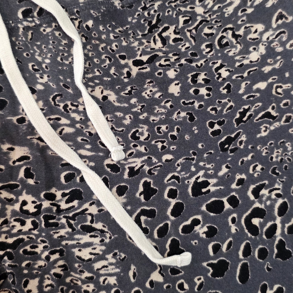 SUNDRY x Anthro Leopard Print Jogger Sweatpants Grey Charcoal Size 1 (Small) - Picture 8 of 11